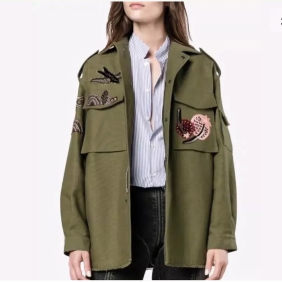 Valentino Jackets & Blazers - VALENTINO Army Green Garden Of Delight Jacket
